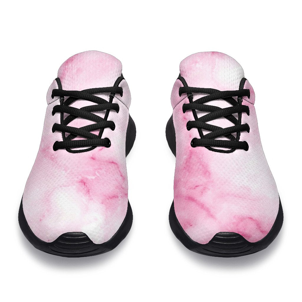 White Pink Marble Print Sport Shoes GearFrost