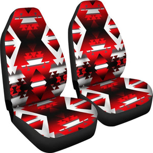 White Red Aztec Triangle Universal Fit Car Seat Covers GearFrost
