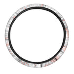 White Rose Gold Marble Print Car Steering Wheel Cover