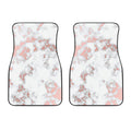 White Rose Gold Marble Print Front Car Floor Mats