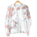 White Rose Gold Marble Print Men's Crewneck Sweatshirt
