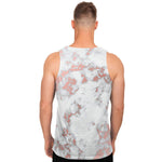 White Rose Gold Marble Print Men's Tank Top