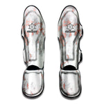 White Rose Gold Marble Print Muay Thai Shin Guard