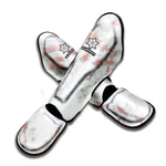 White Rose Gold Marble Print Muay Thai Shin Guard