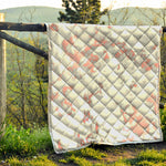 White Rose Gold Marble Print Quilt