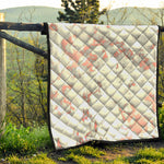 White Rose Gold Marble Print Quilt