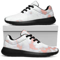White Rose Gold Marble Print Walking Shoes