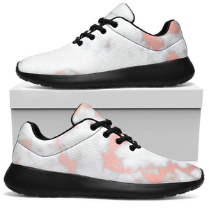 White Rose Gold Marble Print Sport Shoes GearFrost