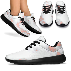 White Rose Gold Marble Print Sport Shoes GearFrost