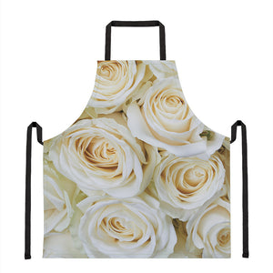 White Rose Print Apron