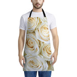 White Rose Print Apron