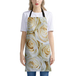 White Rose Print Apron