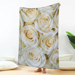 White Rose Print Blanket