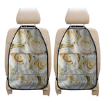 White Rose Print Car Seat Organizers