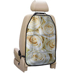White Rose Print Car Seat Organizers