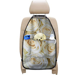 White Rose Print Car Seat Organizers