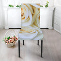 White Rose Print Dining Chair Slipcover