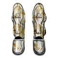 White Rose Print Muay Thai Shin Guards