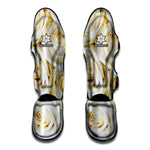 White Rose Print Muay Thai Shin Guard