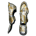 White Rose Print Muay Thai Shin Guard