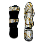 White Rose Print Muay Thai Shin Guard