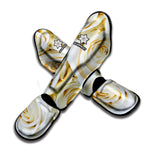 White Rose Print Muay Thai Shin Guard