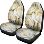 White Rose Print Universal Fit Car Seat Covers