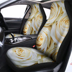 White Rose Print Universal Fit Car Seat Covers