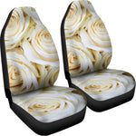 White Rose Print Universal Fit Car Seat Covers