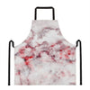 White Ruby Marble Print Apron