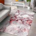 White Ruby Marble Print Floor Mat