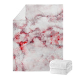 White Ruby Marble Print Blanket