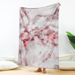White Ruby Marble Print Blanket