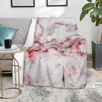 White Ruby Marble Print Blanket