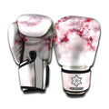 White Ruby Marble Print Boxing Gloves