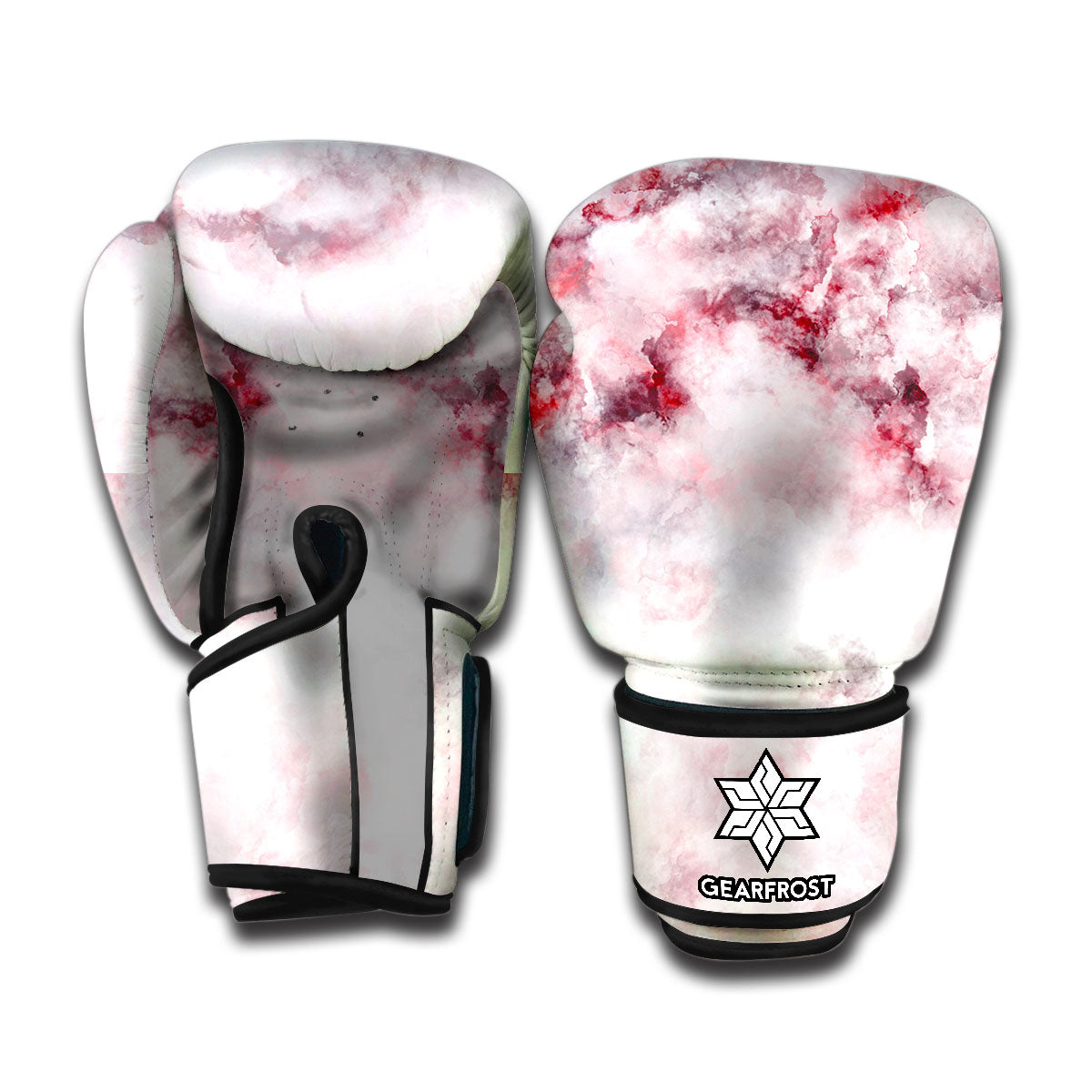 White Ruby Marble Print Boxing Gloves