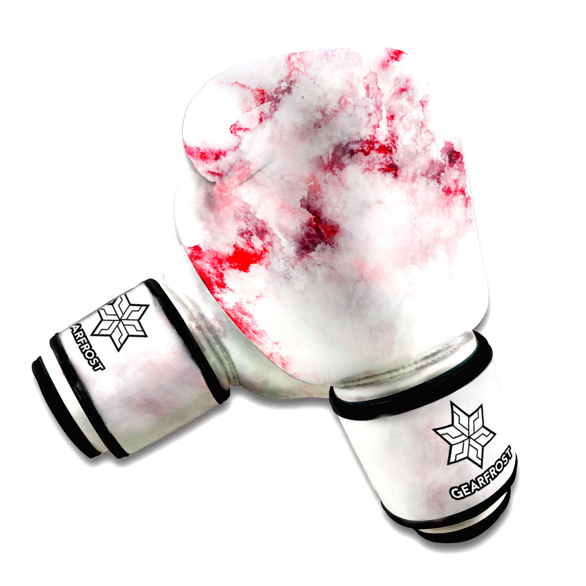 White Ruby Marble Print Boxing Gloves