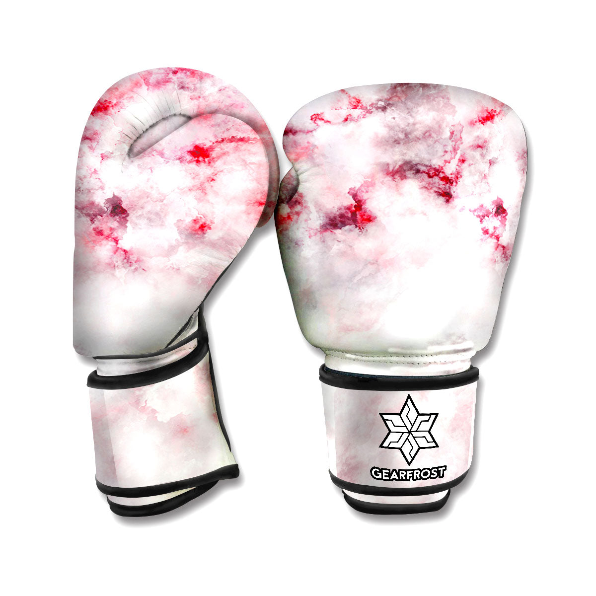 White Ruby Marble Print Boxing Gloves