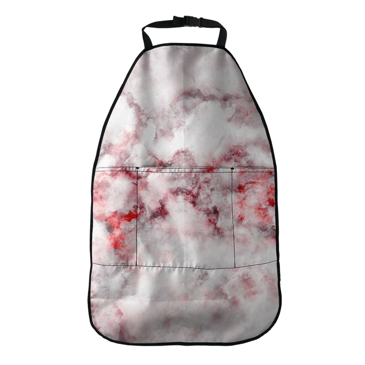 White Ruby Marble Print Car Seat Organizers
