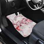 White Ruby Marble Print Front Car Floor Mats