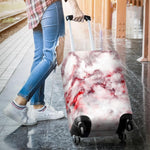 White Ruby Marble Print Luggage Cover GearFrost