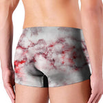 White Ruby Marble Print Men's Boxer Briefs