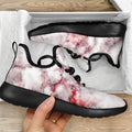 White Ruby Marble Print Mesh Knit Shoes