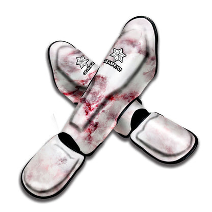 White Ruby Marble Print Muay Thai Shin Guard