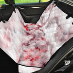 White Ruby Marble Print Pet Car Back Seat Cover