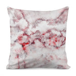 White Ruby Marble Print Pillow Cover