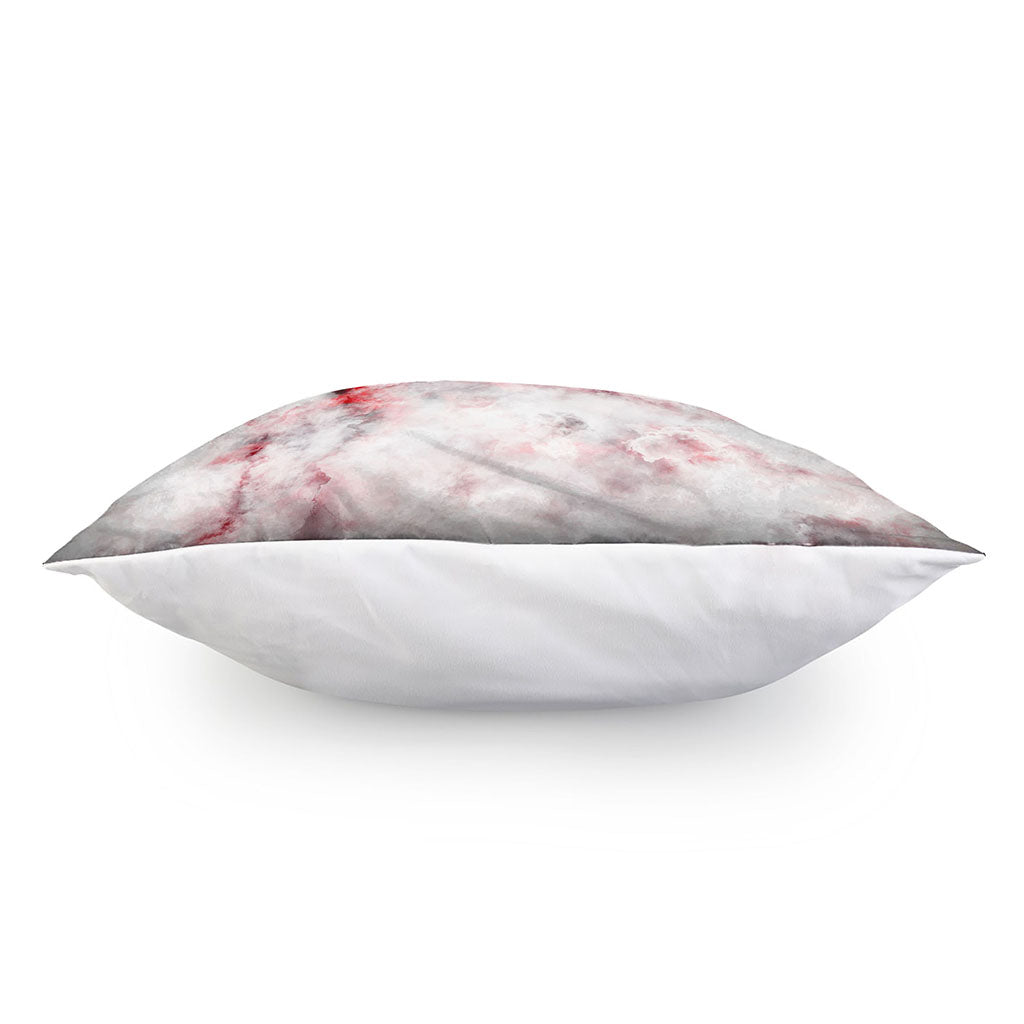 White Ruby Marble Print Pillow Cover
