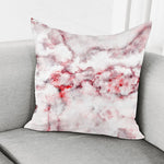 White Ruby Marble Print Pillow Cover