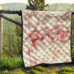 White Ruby Marble Print Quilt