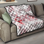 White Ruby Marble Print Quilt